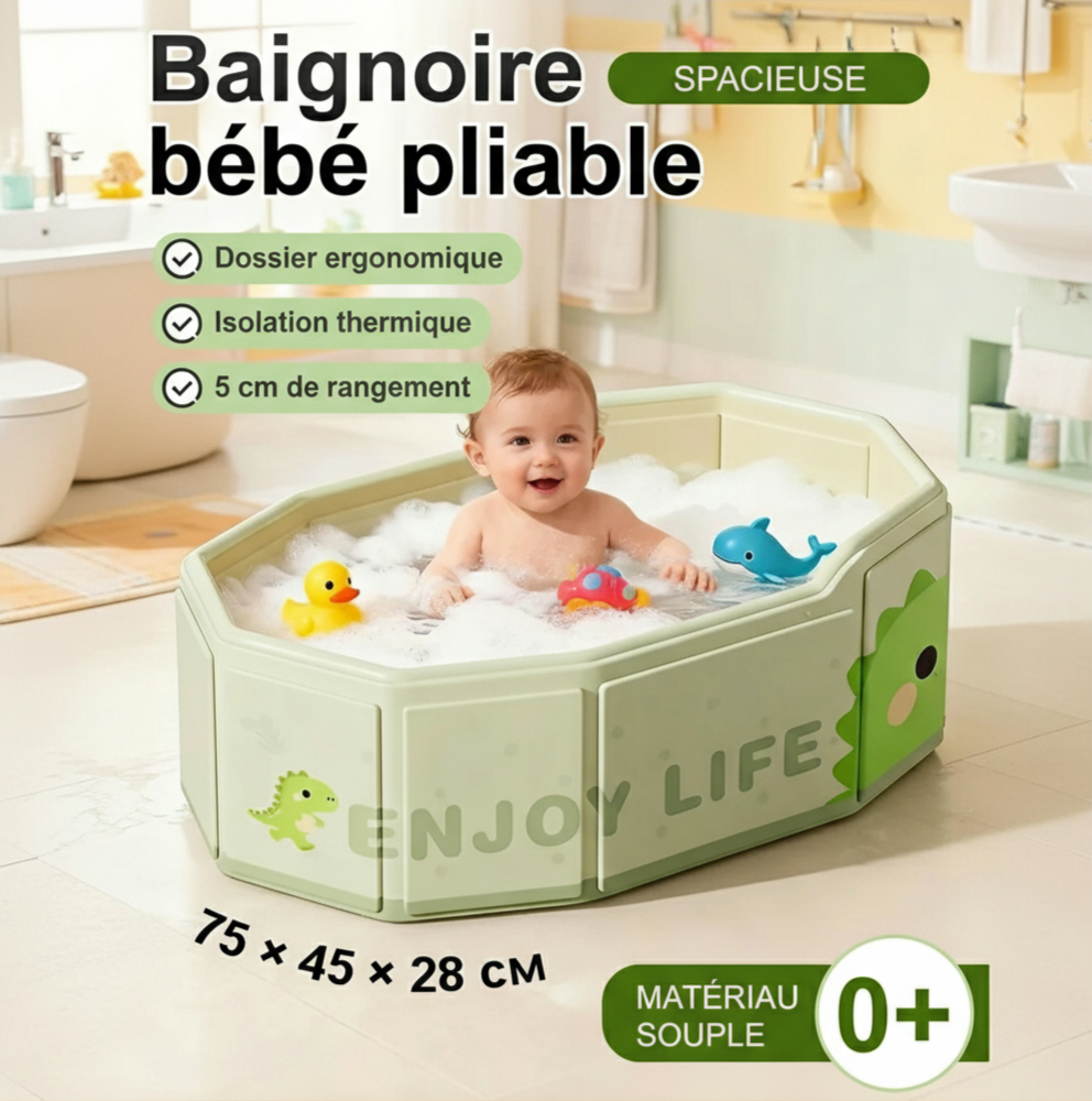 Baignoire xxl Bebe Pliable - Dinosaure