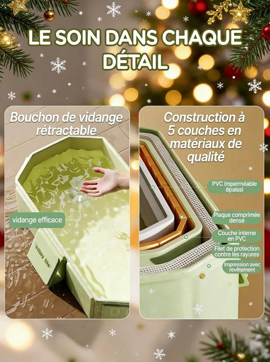 Baignoire Pliable Bebe Grand Format - Vert