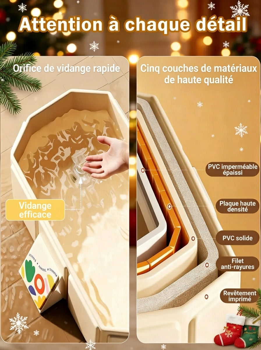 Baignoire Pliable Bebe Grand Format - Blanc