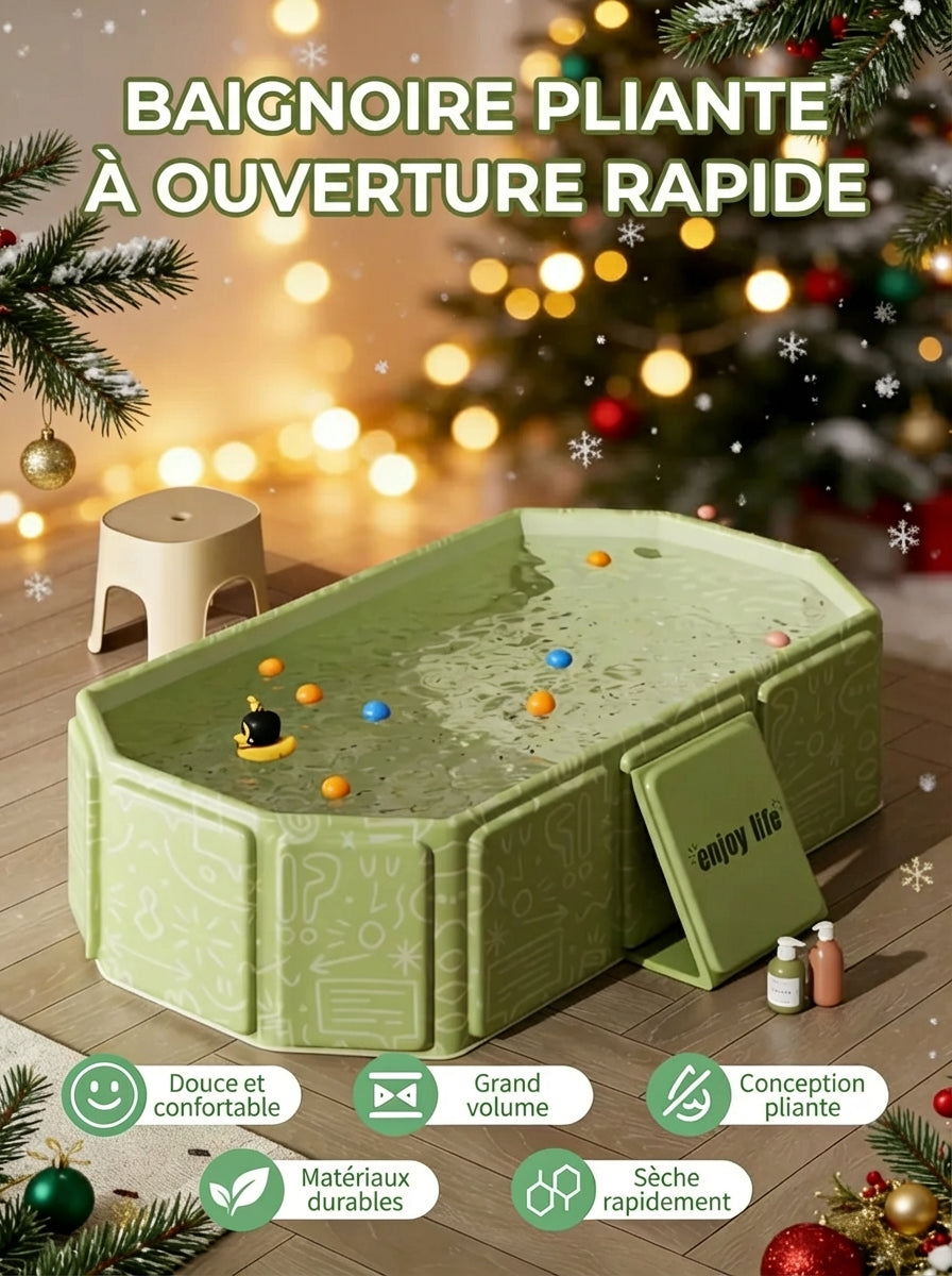 Baignoire Pliable Bebe Grand Format - Vert