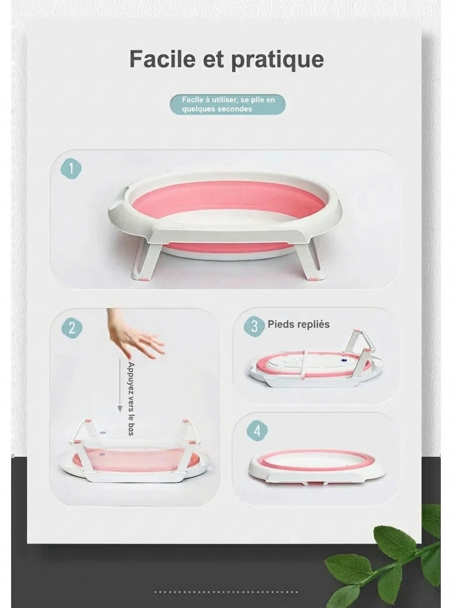 Baignoire Haute Bebe Pliable - Rose