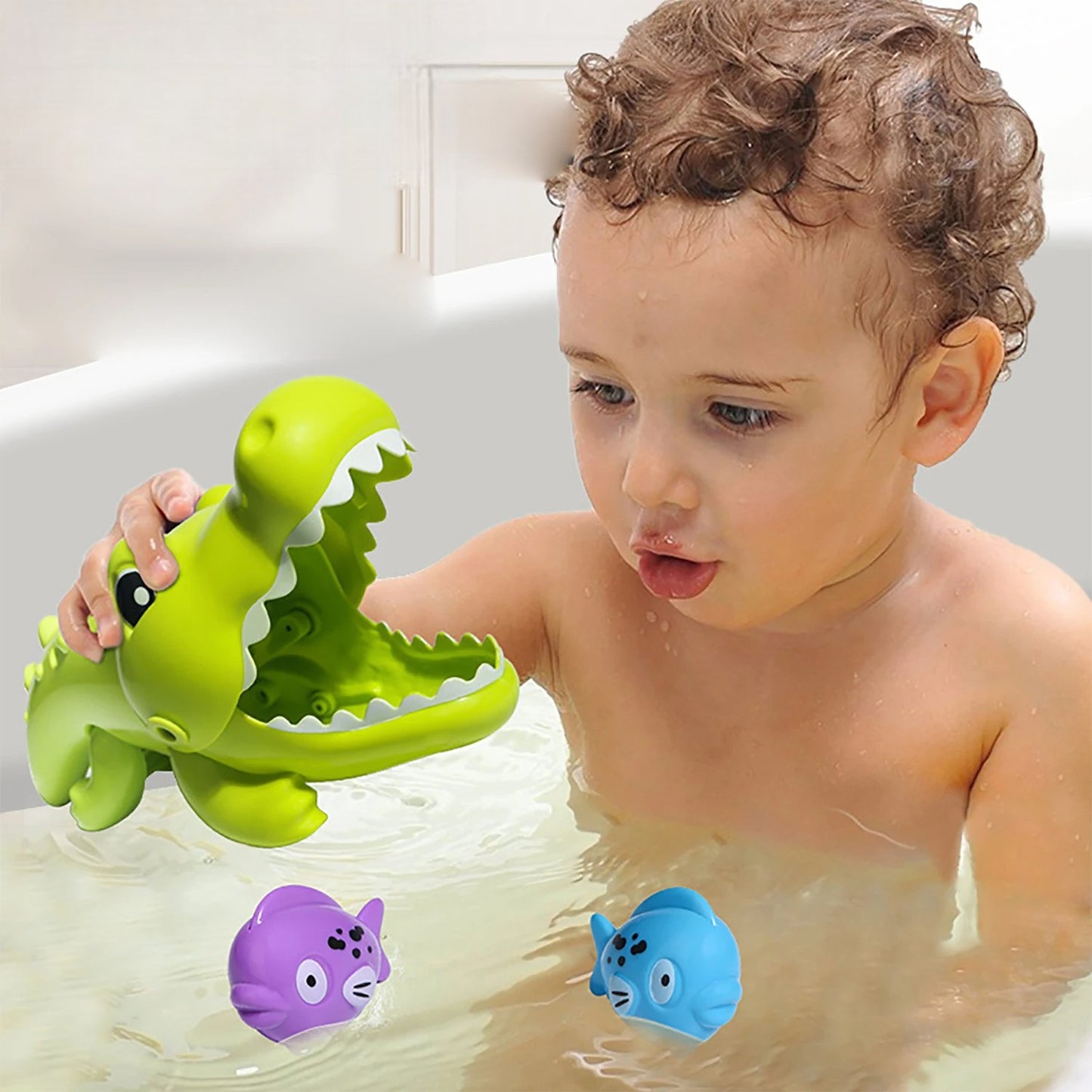 Jouet Baignoire Bebe Crocodile