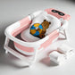 Baignoire Bebe Siege Integre - Rose Ours : Confort Unique et Sécurité