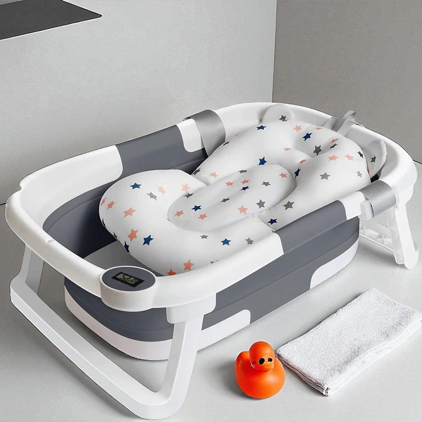 Baignoire Bebe Siege Integre - Simple Gris : Confort et Sécurité