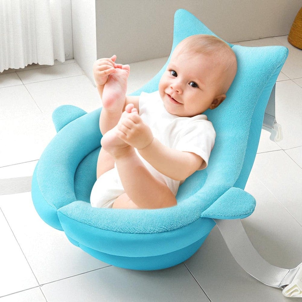 Coussin Baignoire Bebe Ergonomique - Bleu :Confort & Sécurité Inégalés