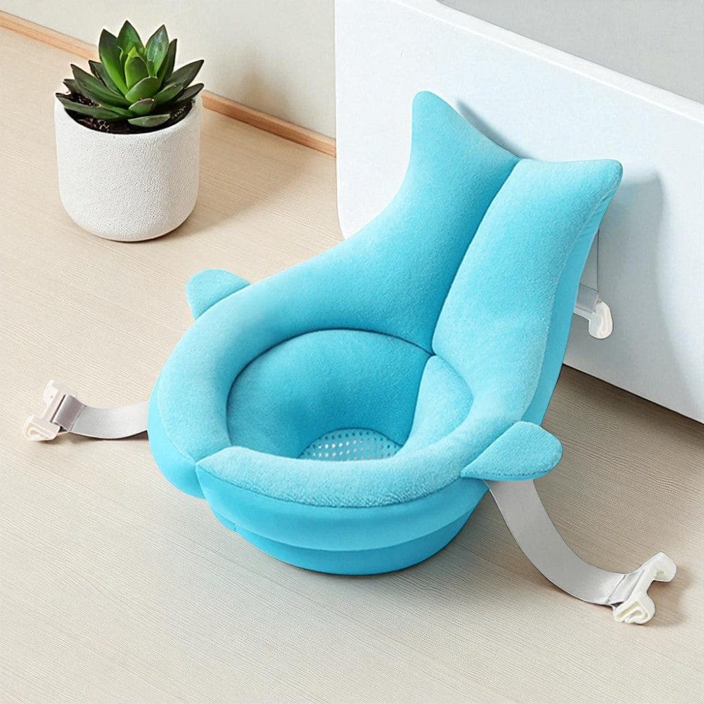 Coussin Baignoire Bebe Ergonomique - Bleu :Confort & Sécurité Inégalés