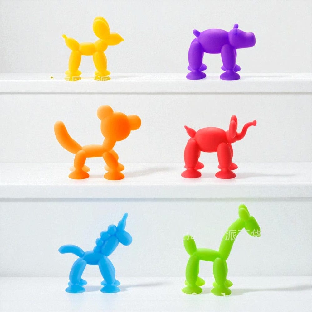 Jouet Baignoire Bebe Ventouse - Animaux Terrestres Amusants & Sûrs